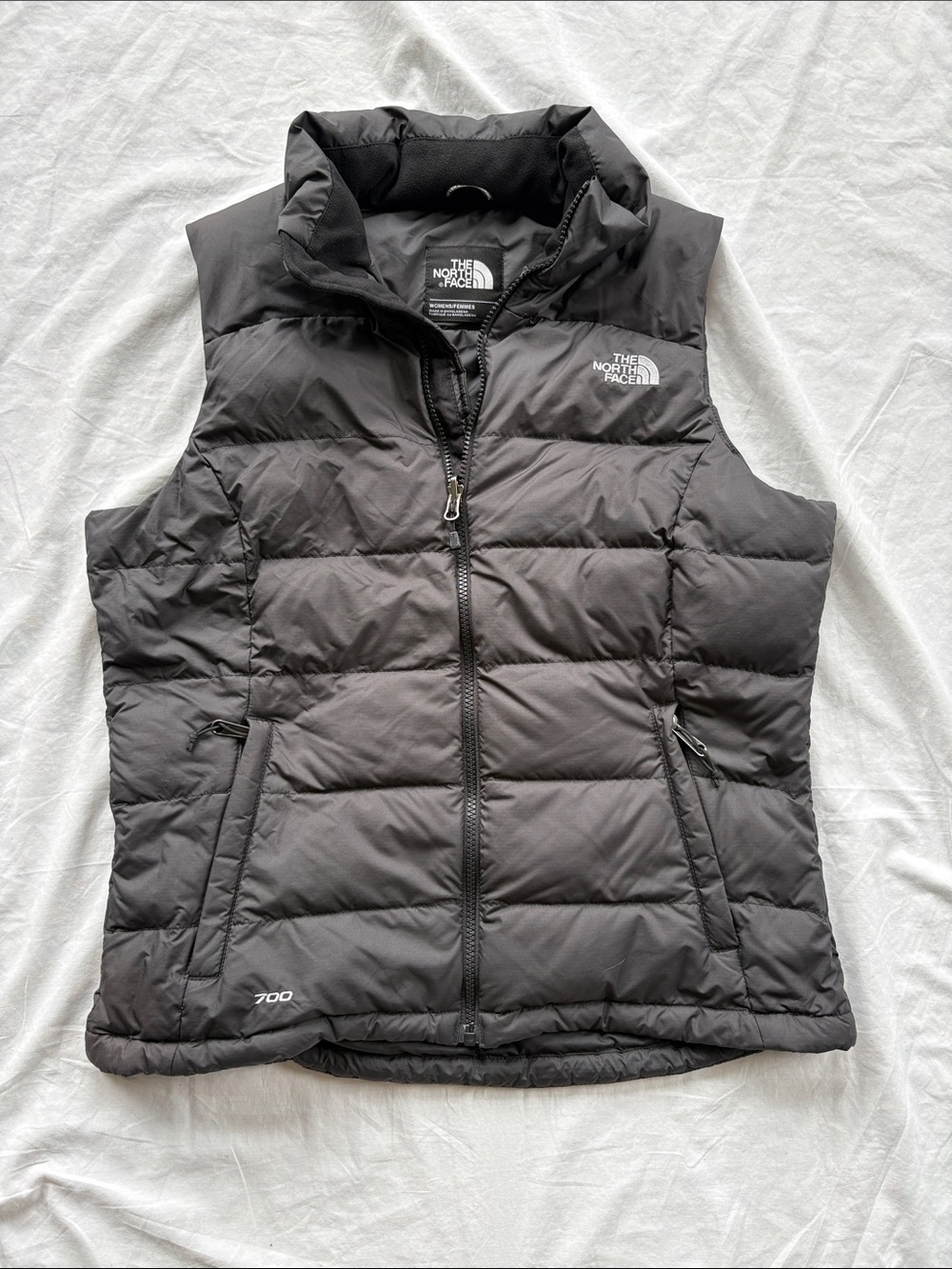 North Face 700 Down Puffer Vest Womens Medium Black